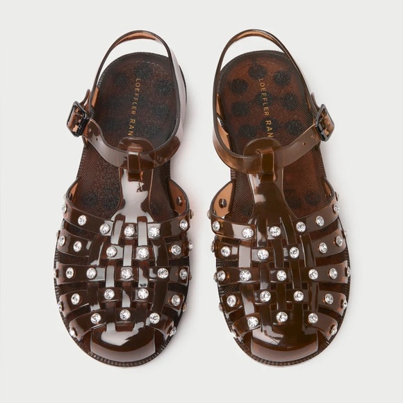 Loeffler Randall • Rhys Brown Jelly Sandal cage gladiator rhinestone strappy - Picture 15 of 15